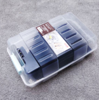 Citylong 禧天龙 H-7098 透明塑料收纳鞋盒 4个装 37*22.5*14cm 极光蓝