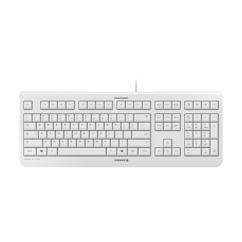 KC 1000 108键 有线薄膜键盘 白色 无光