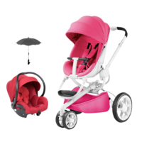 Quinny 酷尼 Moodd系列 婴儿推车+提篮 粉色+红色