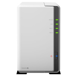 Synology 群晖 DS220j 两盘位 NAS网络存储服务器 （无内置硬盘）