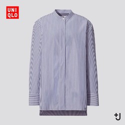 UNIQLO 优衣库 +J 436693 立领条纹衬衫