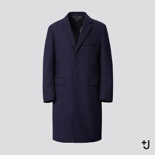 UNIQLO 优衣库 +J 432642 男士羊毛混纺大衣