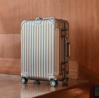 RIMOWA 日默瓦 ORIGINAL系列双杆竖条纹铝镁合金TSA海关锁搭扣拉杆箱92552004银色20英寸