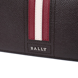 BALLY 巴利 TALIRO系列男士皮质条纹长款对折钱包6221864 咖啡色红白条纹