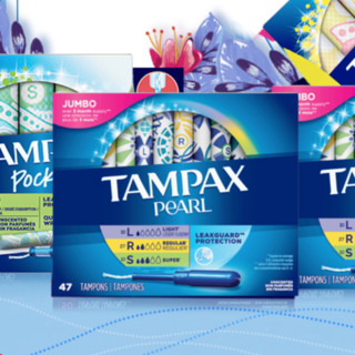 TAMPAX 丹碧丝 珍珠系列 塑胶导管式卫生棉条套装 (L轻吸收量+R普通吸收量+S大吸收量)