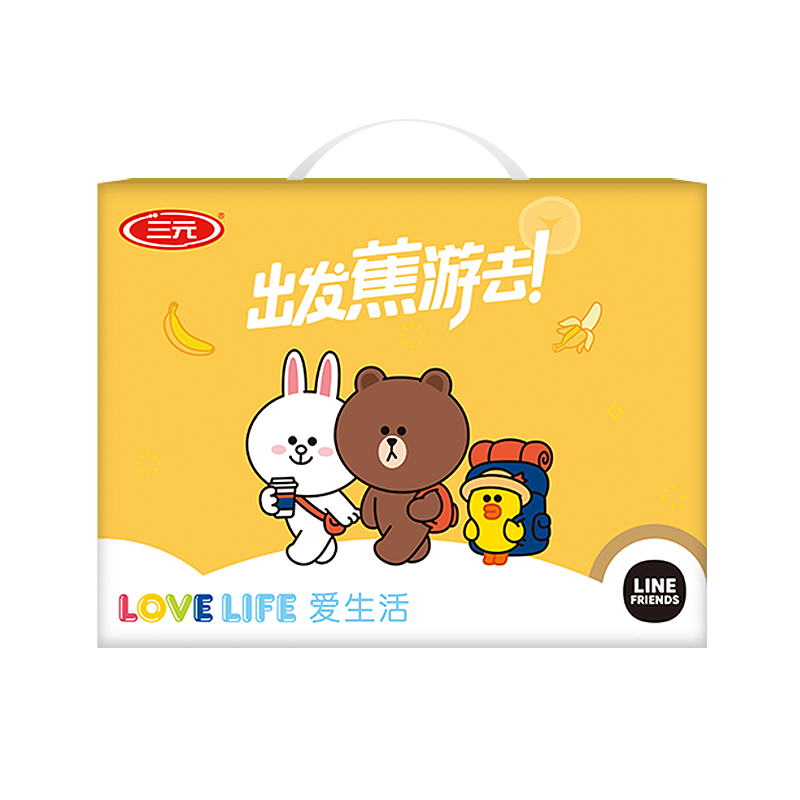 SANYUAN 三元  LINE FRIENDS 合作款 香蕉牛奶饮品 200ml*10盒