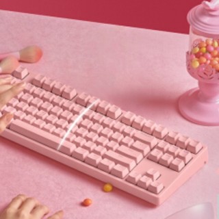 ikbc C210 108键 有线键盘 粉色 茶轴