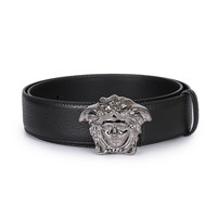 VERSACE 范思哲 男士美杜莎牛皮板扣式腰带DCU4140 DGOVV D41E 黑色枪色扣头 100