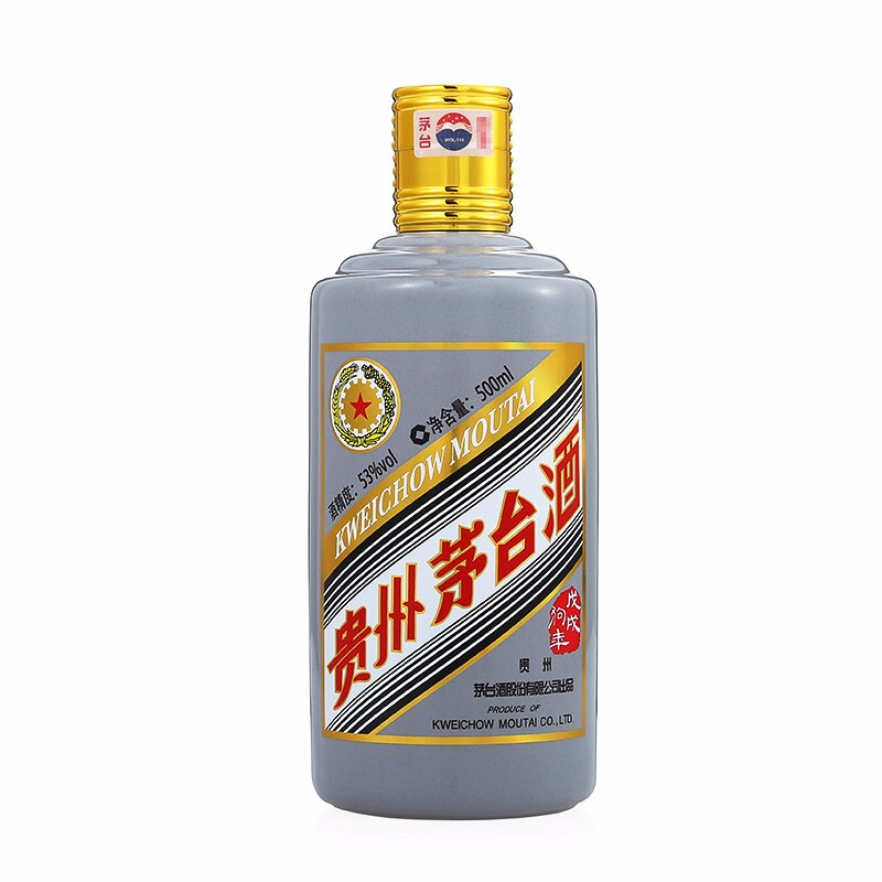 MOUTAI 茅台生肖纪念酒戊戌狗年53%vol 酱香型白酒500ml 单瓶装 MOUTAI 茅台生肖纪念酒戊戌狗年53%vol 酱香型白酒500ml 单瓶装