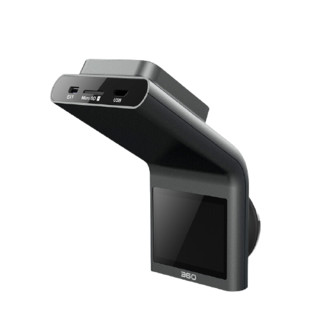 360 G300 行车记录仪 单镜头 黑灰色