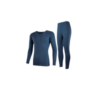 YOUR SUN 宜而爽 靓柔绒系列田亮同款男士无痕德绒V领长袖包腰款保暖内衣套装14201113268 夜空蓝 XXL