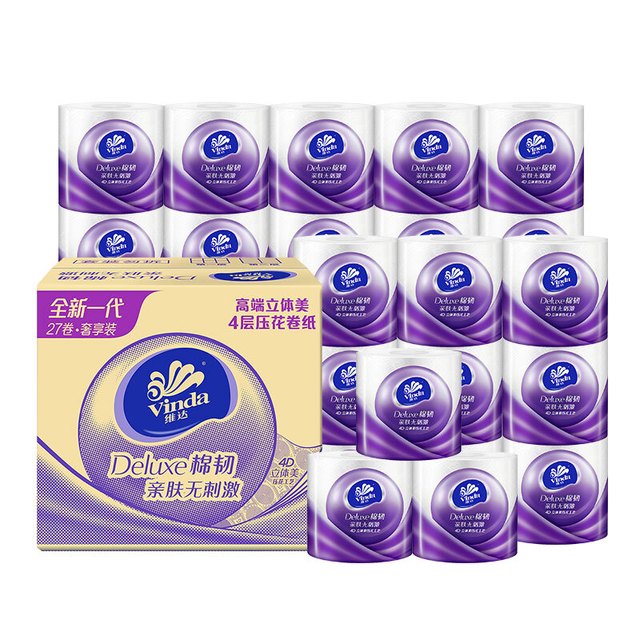 Vinda 维达 棉韧有芯卷纸140节30卷