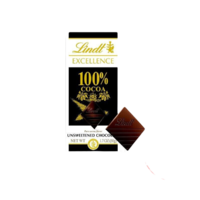 Lindt 瑞士莲 EXCELLENCE特醇 100%黑巧克力 50g 排块装