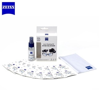 ZEISS 蔡司 镜头清洁 三件套（一次性擦镜纸 16片、1瓶30毫升清洁喷雾、1张眼镜布）