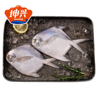 坤兴 冷冻东海白鲳 国产平鱼300g（2-4）条 袋装 *3件