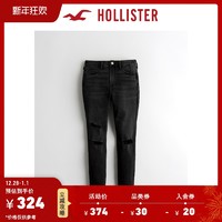 Hollister2020冬季新品高腰九分加倍紧身牛仔裤 女 307469-1