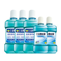 三金 西瓜霜漱口水 薄荷味500ml*3 +赠漱口水250ml*2 *2件