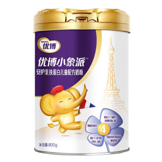 圣元（Synutra）优博小象派安护乳铁蛋白儿童配方奶粉4段(3-6岁儿童适用)800g罐装