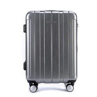 AMERICAN TOURISTER 美旅 COLBY系列双杆万向轮TSA海关锁竖条纹拉链拉杆箱BJ9 银色 20英寸