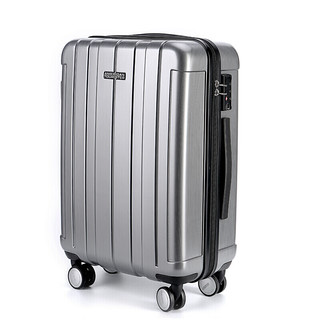 AMERICAN TOURISTER 美旅 COLBY系列双杆万向轮TSA海关锁竖条纹拉链拉杆箱BJ9 银色 20英寸