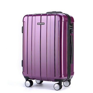 AMERICAN TOURISTER 美旅 COLBY系列双杆万向轮TSA海关锁竖条纹拉链拉杆箱BJ9 紫色 20英寸