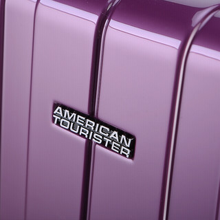 AMERICAN TOURISTER 美旅 COLBY系列双杆万向轮TSA海关锁竖条纹拉链拉杆箱BJ9 紫色 24英寸
