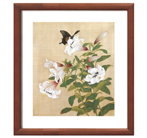 《花鸟册之4》余樨 水墨画国画框画现代装饰画 茶褐色 58×55cm