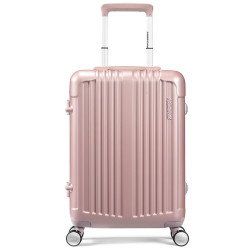 AMERICAN TOURISTER 美旅 铝框拉杆箱 潮男女商务万向轮行李箱 21英寸TSA密码箱旅行箱BB5玫瑰金色