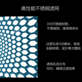 小米有品云米前置过滤器MF1型 净水器反冲洗过滤器中央家用净水机全屋自来水净化过滤器免换滤芯 云米MF1型前置反冲洗过滤器