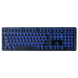iKBC R300 108键 有线机械键盘 黑色 蓝光 红轴