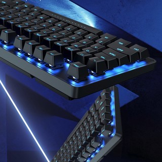 ikbc R300 108键 有线机械键盘 黑色 Cherry银轴 蓝光