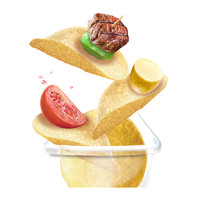Lay's 乐事 无限薯片 104g*3组合装（番茄+原味+烤肉）膨化食品 休闲零食