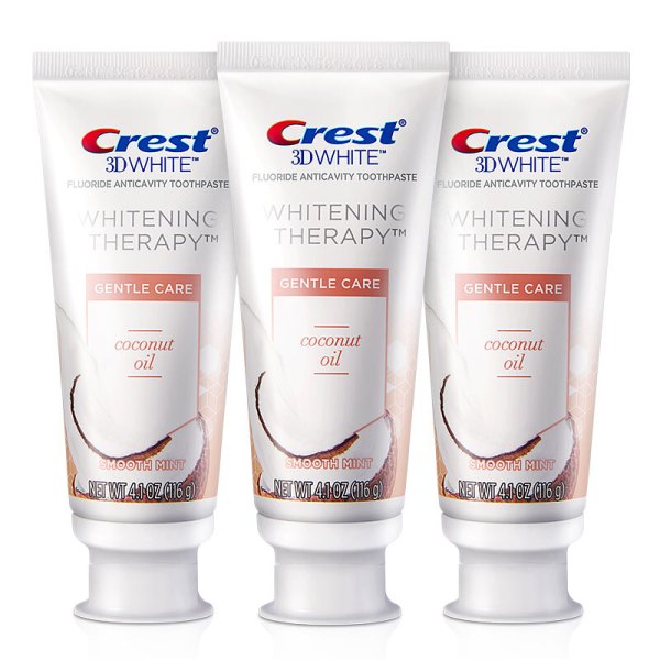 crest 佳洁士 3d炫白系列钻亮炫白椰子油牙膏 116g*3