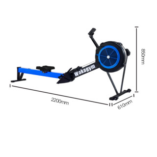 wakagym 哇咖 划船机 炫光蓝 金属款 线下俱乐部款