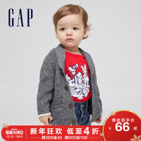 Gap婴儿纯棉舒适开襟针织衫外套592871秋冬新款洋气童装毛衣
