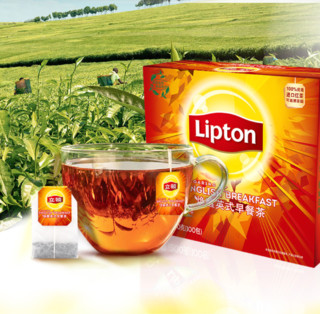 Lipton 立顿 唤醒英式早餐茶 红茶 100包 200g