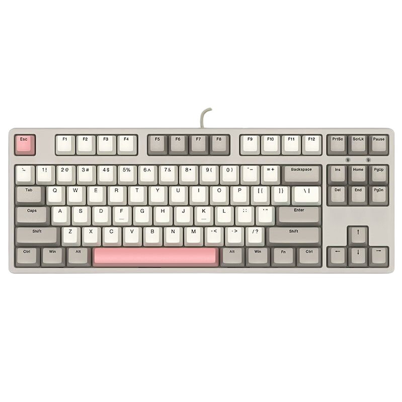 iKBC C200 87键 有线机械键盘 工业灰 Cherry红轴 无光