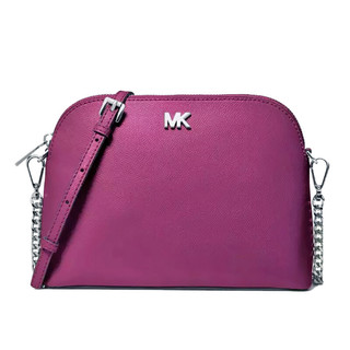 MICHAEL KORS 迈克·科尔斯 MK Crossbodies系列女士皮革链条拉链斜挎贝壳包32S9SF5C3L GARNET