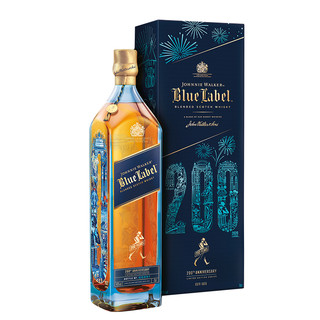 Johnnie Walker尊尼获加蓝牌200年数字纪念苏格兰威士忌洋酒750ml