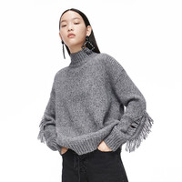 MO&Co. 女士高领毛衣 MBO4SWTX06-S91 银色 S