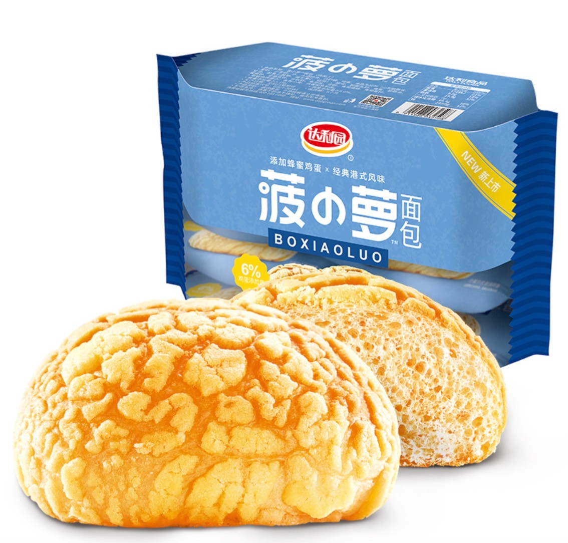天猫u先达利园菠小萝面包30g6个