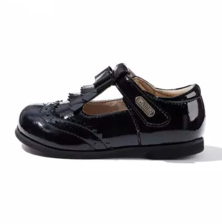 BeLLE 百丽 儿童软底表演皮鞋 DE1522 黑色 26码(脚长16cm)