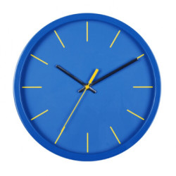 绚丽多彩北欧轻奢网红钟表挂钟现代简约圆形客厅静音时钟家用钟饰蓝色