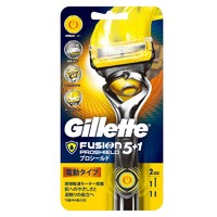 吉列(GILLETTE) FUSION5手动剃须刀 动力剃须刀黄色套装 1个刀架+2个刀头/套 *2件