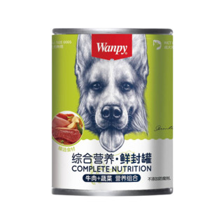 Wanpy 顽皮 牛肉蔬菜 成犬鲜封罐头 375g