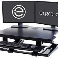 Ergotron WorkFit-TX - 立式桌面转换器 - 矩形 - 黑色