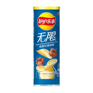 【年货】乐事无限薯片红烧肉味104g元旦小吃桶装罐装零食