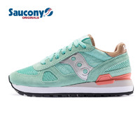 Saucony索康尼 SHADOW ORIGINAL 经典复古运动鞋跑鞋女鞋S1108（38、薄荷绿/浅棕-717）