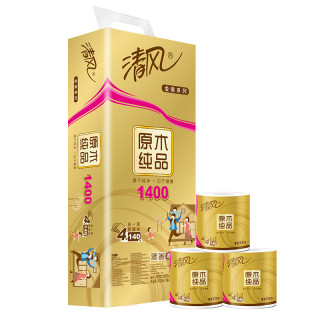 88VIP：清风 金装卷纸 4层 140g 10卷