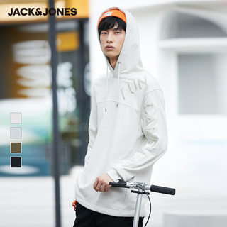 JACK JONES 杰克琼斯 220133501 情侣潮酷字母刺绣卫衣